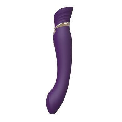 Смартвибратор 3в1 Zalo &mdash; Queen Twilight Purple, пульсирующая жемчужина и вакуум, кристалл Swarovski SO6664 фото