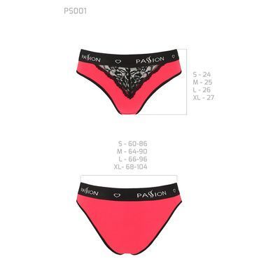 Трусики с широкой резинкой и кружевом Passion PS001 PANTIES red/black, size S SO4169 фото