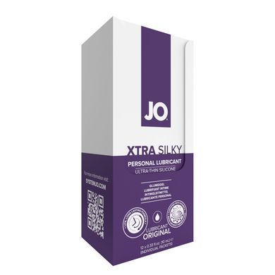 Набір лубрикантів Foil Display Box &ndash; JO Xtra Silky Silicone &ndash; 12 &times; 10ml SO6764 фото