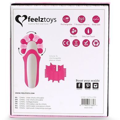 Стимулятор з імітацією оральних ласк FeelzToys - Clitella Oral Clitoral Stimulator Pink SO5068 фото