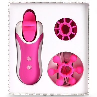 Стимулятор з імітацією оральних ласк FeelzToys - Clitella Oral Clitoral Stimulator Pink SO5068 фото
