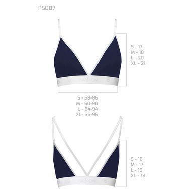 Спортивний топ з подвійними бретелями Passion PS007 TOP navy blue, size XL SO4270 фото