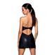 Мини-платье из экокожи Celine Chemise black L/XL &mdash; Passion: шнуровка, трусики в комплекте SO6406 фото 2