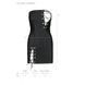 Мини-платье из экокожи Celine Chemise black L/XL &mdash; Passion: шнуровка, трусики в комплекте SO6406 фото 7