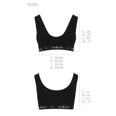 Спортивный топ с широкой резинкой Passion PS004 TOP black, size S SO4221 фото