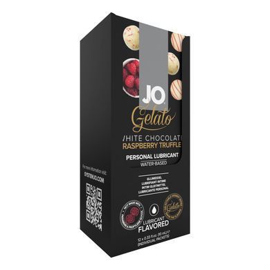 Набор лубрикантов Foil Display Box &ndash; JO Gelato - White Chocolate Raspberry &ndash; 12 x 10ml SO6765 фото