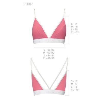 Спортивный топ с двойными бретелями Passion PS007 TOP pink, size L SO4271 фото