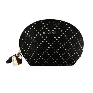 Віброкуля RIANNE S &ndash; Classique Vibe міні-вібратор на 7 режимів, чохол-косметичка Stud Black SO3860 фото