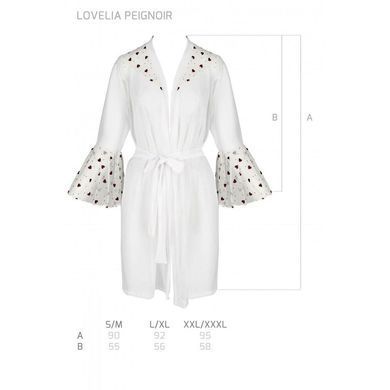 Воздушный пеньюар LOVELIA PEIGNOIR white S/M - Passion SO4775 фото