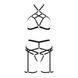 Комплект белья MORGAN SET OpenBra black XXL/XXXL - Passion Exclusive: стрэпы: трусики, лиф, пояс PS23903 фото 5
