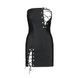 Мини-платье из экокожи CELINE CHEMISE black S/M &mdash; Passion: шнуровка, трусики в комплекте SO6407 фото 5