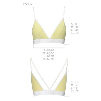 Спортивний топ з подвійними бретелями Passion PS007 TOP yellow, size S SO4277 фото
