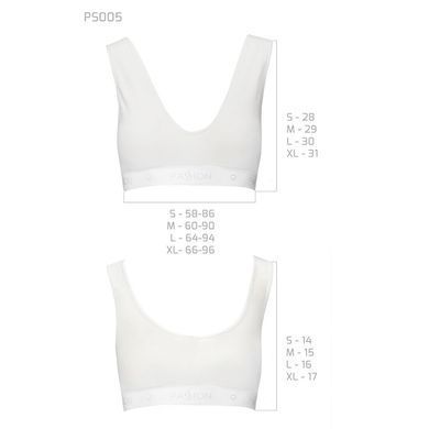 Спортивный топ из эластичного хлопка Passion PS005 TOP white, size L SO4227 фото