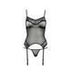 Корсет с пажами MELANIA CORSET black XXL/XXXL - Passion, трусики, полупрозрачный EL16309 фото 5