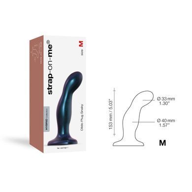 Дилдо Strap-On-Me DILDO PLUG SNAKY METALLIC BLUE - M SO6825 фото