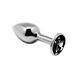 Металлическая анальная пробка с кристаллом Alive Mini Metal Butt Plug Black M SO6000 фото 1