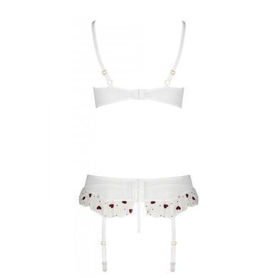 Сексуальный комплект с поясом для чулок LOVELIA SET white XXL/XXXL - Passion SO4782 фото