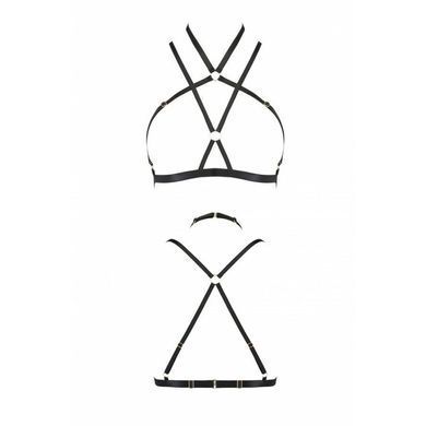 Портупея-стрепы Kelis Bra black XXL/XXXL &mdash; Passion Exclusive: трусики в комплекте SO6414 фото