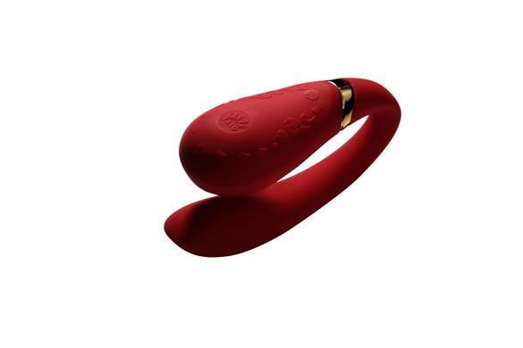 Смартвібратор для пар Zalo Fanfan set Bright Red, пульт ДК SO6673 фото