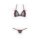 Комплект білизни MELISSA BIKINI black S/M - Passion: ліф зі шнурівкою і трусики стрінги EL15902 фото 5