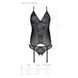Корсет с пажами, трусики с ажурным декором и открытым шагом Ursula Corset black L/XL &mdash; Passion SO5835 фото 6