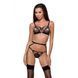 Пояс-стрепи з підв'язками для панчох MEGGY GARTER BELT black L/XL - Passion Exclusive PS27707 фото 1