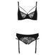 Комплект белья PAULINE SET black L/XL Passion: стрэпы: лиф, стринги и пояс для чулок EL15804 фото 5