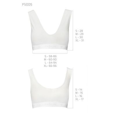Спортивный топ из эластичного хлопка Passion PS005 TOP white, size S SO4229 фото
