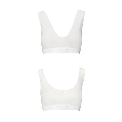 Спортивный топ из эластичного хлопка Passion PS005 TOP white, size S SO4229 фото
