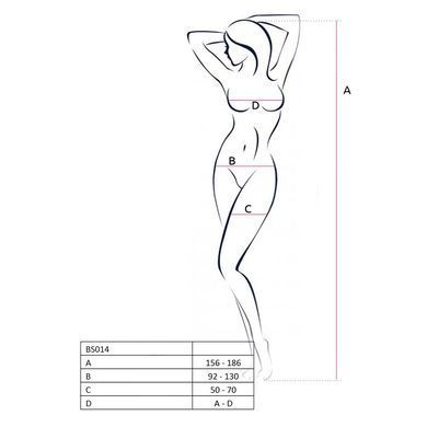 Бодистокинг Passion BS014 red, комбинезон, крупная сетка PBS014R фото