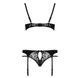 Комплект білизни PAULINE SET black S/M - Passion: стрепи: ліф, стрінги і пояс для панчох EL15805 фото 6