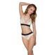 Еластичний топ з мереживом Passion PS001 TOP ecru, size L SO4179 фото 2