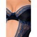 Корсет Gisele Corset black L/XL &mdash; Passion Exclusive: з вирізом на животику, вставки з біло-синього м PS24604 фото 5