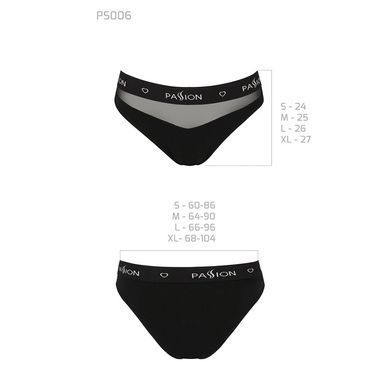 Трусики с прозрачной вставкой Passion PS006 PANTIES black, size L SO4231 фото
