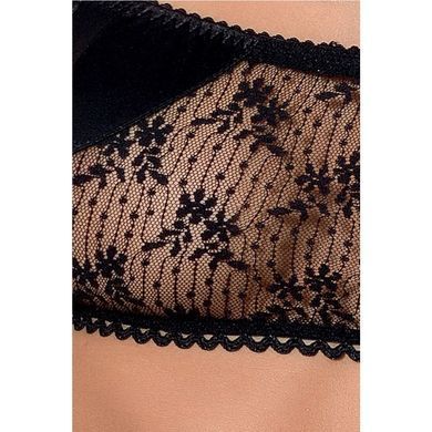 Комплект белья PETRA SET black L/XL &mdash; Passion Exclusive: стринги, широкий пояс, лиф-топик PS23106 фото