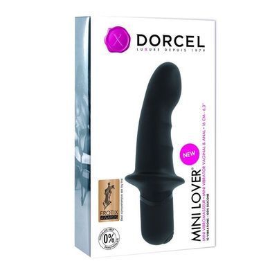 Вібратор Dorcel Mini Lover Black з обмежувачем, для точки G і масажу простати MD1045 фото